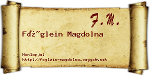 Föglein Magdolna névjegykártya